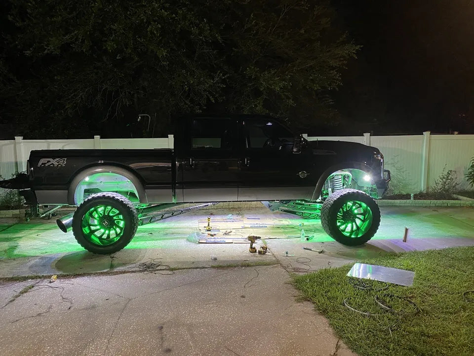 Quad Row Extreme Intensity RGB+W Wheel Lights