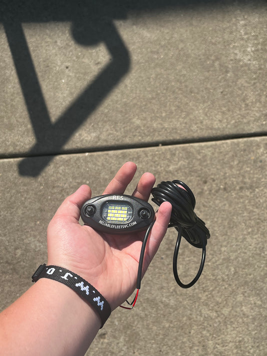 24 LED Pure White Rock Lights - Hardwire